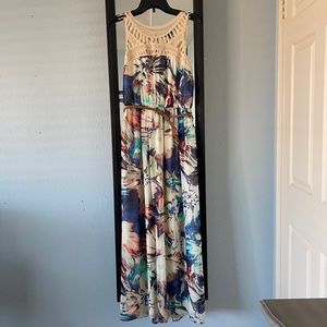 Multi Colored Pastel Maxi Dress.
